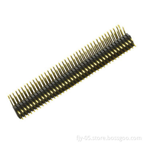 1.27*2.54mm pin header dual row, right angle 04 to 100 contacts